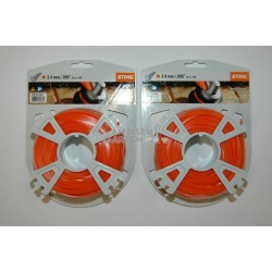 Stihl Mähfaden 2,4 mm 2x Rolle mit 43m eckig