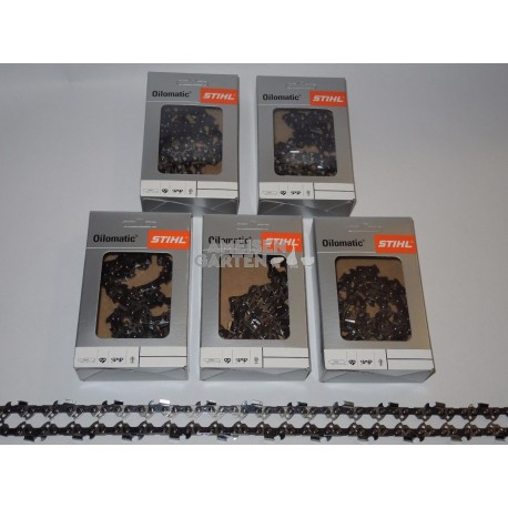 5x Stihl Saw Chain 30 cm 1,3 mm 3/8"P SEMI CHISEL PM 44 drive links