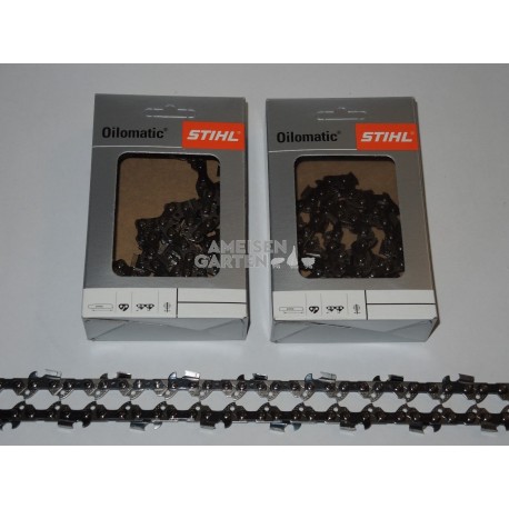 2x Stihl Saw Chain 30 cm 1,1 mm 3/8"P SEMI CHISEL PM 44 drive links