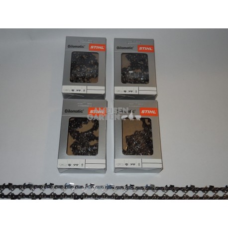 4x Stihl Saw Chain 30 cm 1,3 mm 3/8"P FULL CHISEL PS 44 drive links