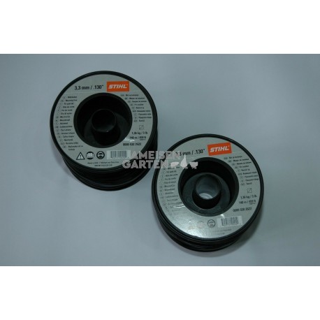 Stihl Mähfaden 3,3 mm eckig für Freischneider 2x 140 m Rolle