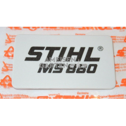 1124 Stihl Typenschild Motorsäge MS880 MS 880