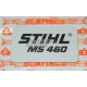 1128 Stihl Typenschild Motorsäge MS460 MS 460